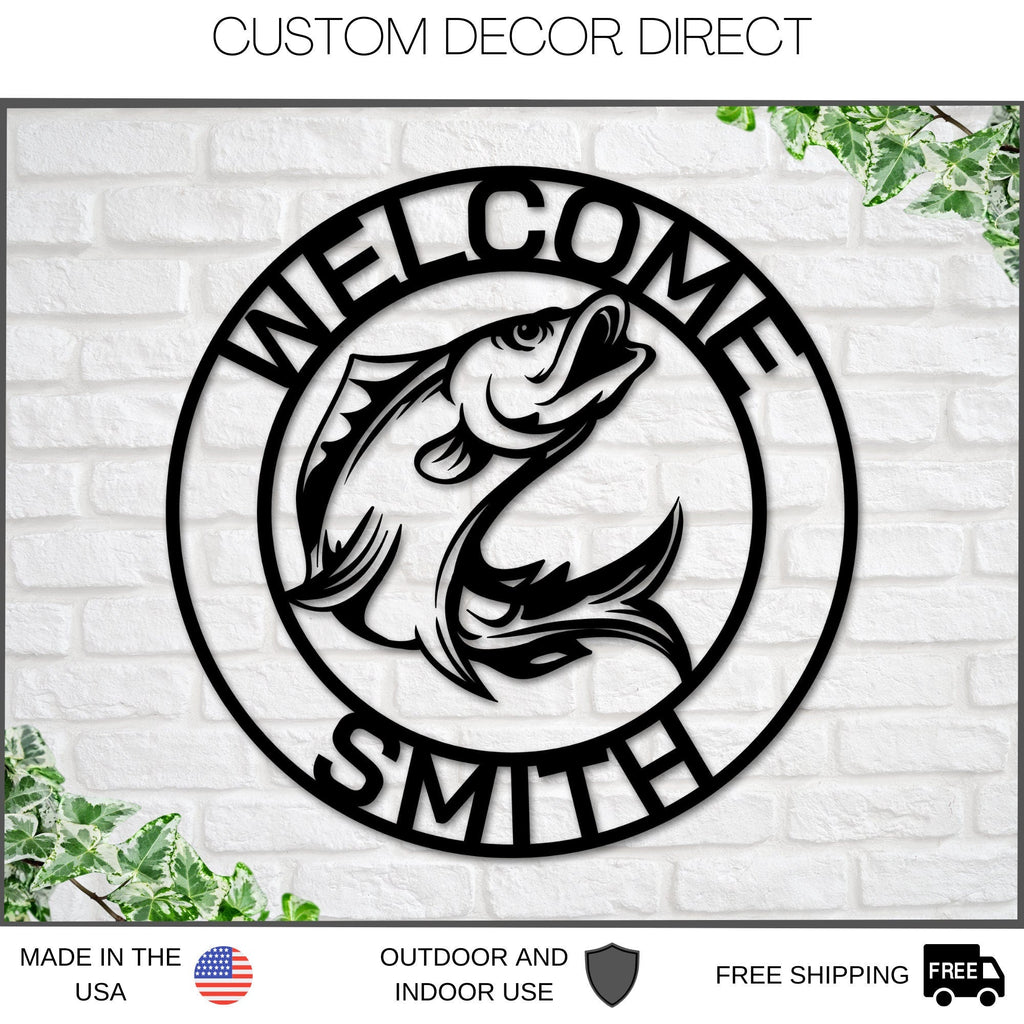Bait Shop Sign, Personalized Fishing Supply Sign, Fishing Sign, Bait Store Sign Custom, Lake House Sign, Lake House Decor, Gift for dad