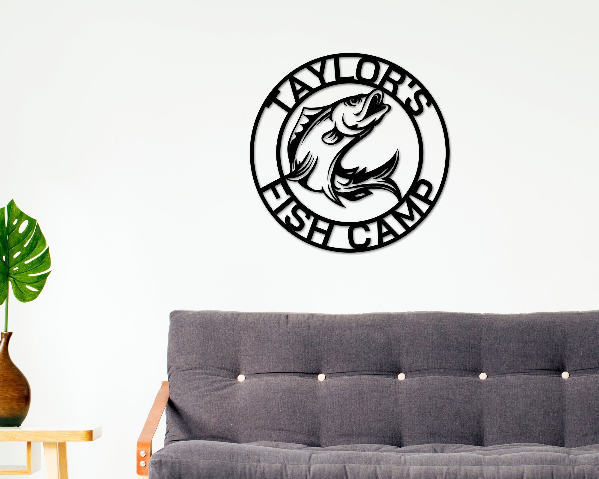Bait Shop Sign, Personalized Fishing Supply Sign, Fishing Sign, Bait Store Sign Custom, Lake House Sign, Lake House Decor, Gift for dad